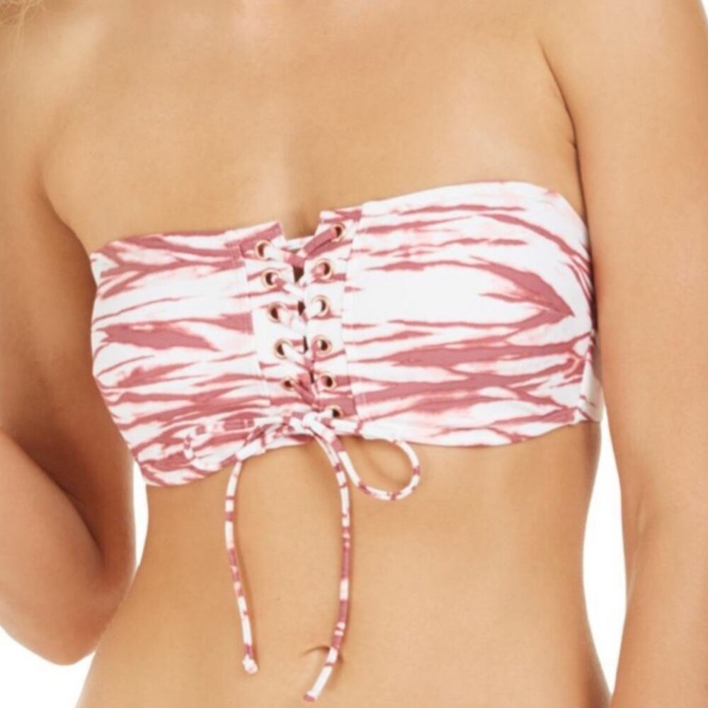 Hula Honey Wild Lace Front bandeau swim top